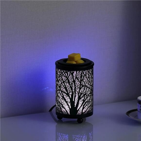 Electric Wax Melt Warmer PTC Heating Plate with 7 Colors LED Changing Black - Picture 4 of 7